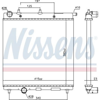 Nissens | Kühler, Motorkühlung | 61277