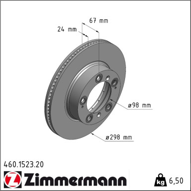 Zimmermann | Bremsscheibe | 460.1523.20