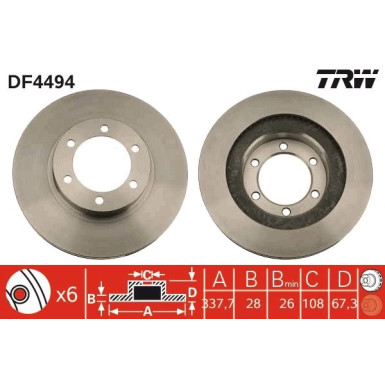 TRW | Bremsscheibe | DF4494