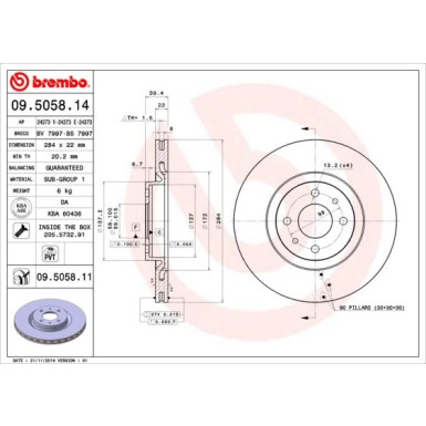 Brembo | Bremsscheibe | 09.5058.11