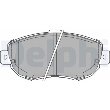 Delphi | Bremsbelagsatz, Scheibenbremse | LP1140