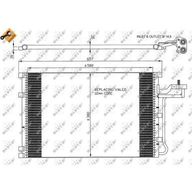 NRF | Kondensator, Klimaanlage | 35616