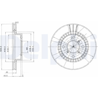 Delphi | Bremsscheibe | BG3160