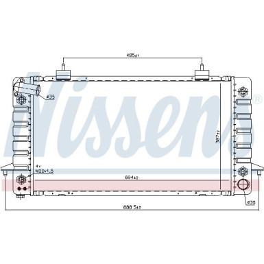 Nissens | Kühler, Motorkühlung | 64029