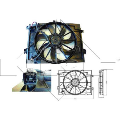 NRF | Lüfter, Motorkühlung | 47285
