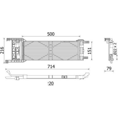 Mahle | Ölkühler, Automatikgetriebe | CLC 330 000P