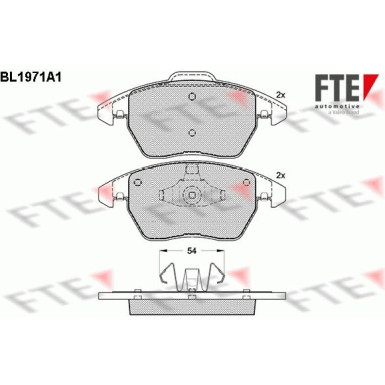 FTE | Bremsbelagsatz, Scheibenbremse | 9010556