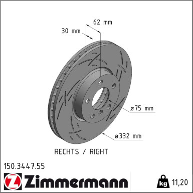 Zimmermann | Bremsscheibe | 150.3447.55