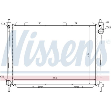 Nissens | Kühler, Motorkühlung | 68722