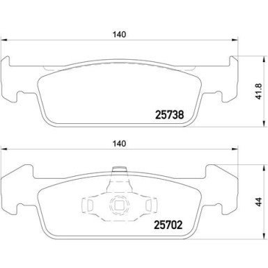 Brembo | Bremsbelagsatz, Scheibenbremse | P 68 060