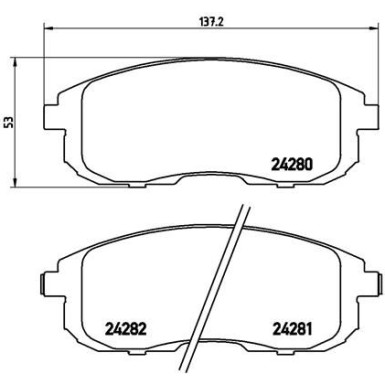 Brembo | Bremsbelagsatz, Scheibenbremse | P 23 126