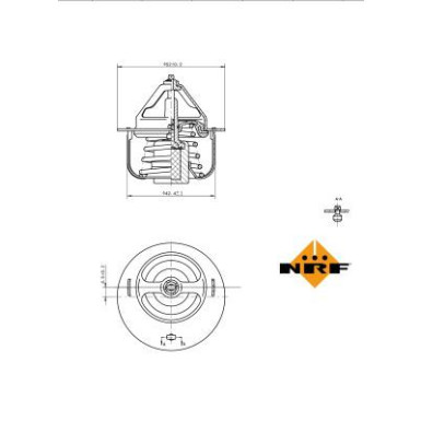 NRF | Thermostat, Kühlmittel | 725054