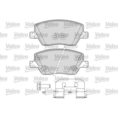 Valeo | Bremsbelagsatz, Scheibenbremse | 601697