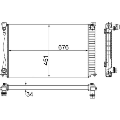 Mahle | Kühler, Motorkühlung | CR 1861 000S