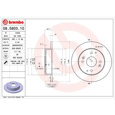 Brembo | Bremsscheibe | 08.5803.10