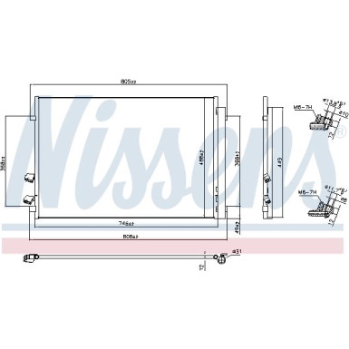 Nissens | Kondensator, Klimaanlage | 941087