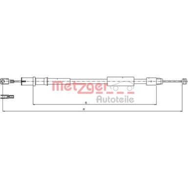 Metzger | Seilzug, Feststellbremse | 10.9837