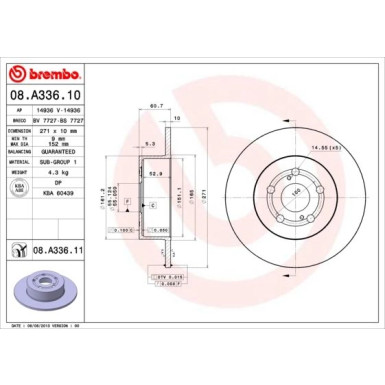 Brembo | Bremsscheibe | 08.A336.11