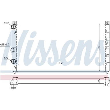 Nissens | Kühler, Motorkühlung | 64065