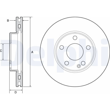 Delphi | Bremsscheibe | BG4554C