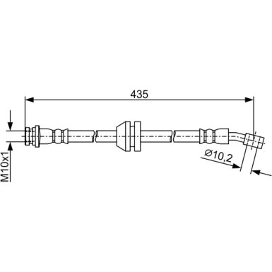 BOSCH | Bremsschlauch | 1 987 481 939