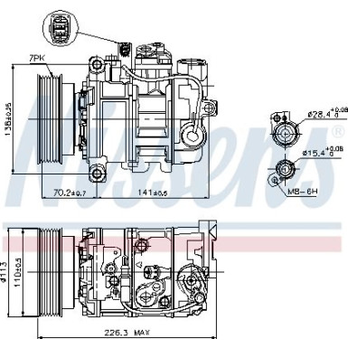 Nissens | Kompressor, Klimaanlage | 89237