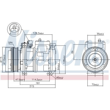 Nissens | Kompressor, Klimaanlage | 89093