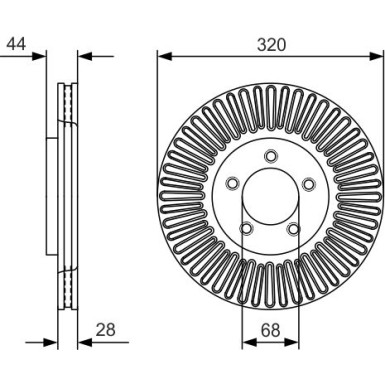 BOSCH | Bremsscheibe | 0 986 479 D19