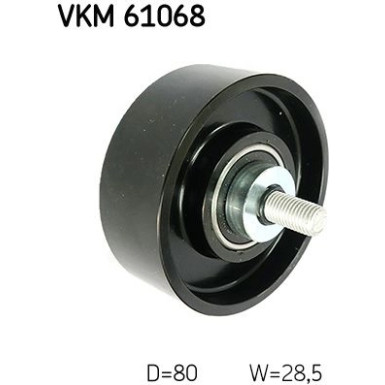 SKF | Umlenk-/Führungsrolle, Keilrippenriemen | VKM 61068