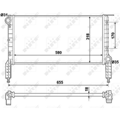 NRF | Kühler, Motorkühlung | 53788