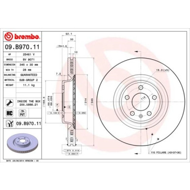 Brembo | Bremsscheibe | 09.B970.11