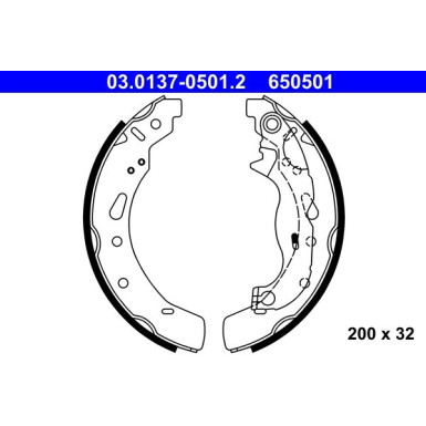 ATE | Bremsbackensatz | 03.0137-0501.2