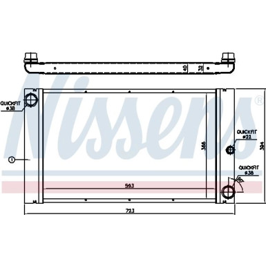 Nissens | Kühler, Motorkühlung | 60762