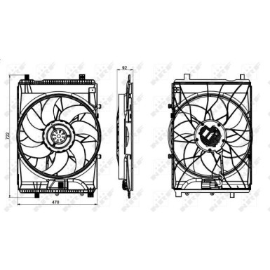 NRF | Lüfter, Motorkühlung | 47849