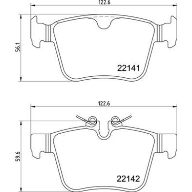 Brembo | Bremsbelagsatz, Scheibenbremse | P 36 037