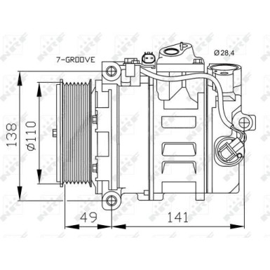 NRF | Kompressor, Klimaanlage | 32729