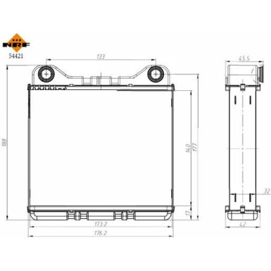 NRF | Wärmetauscher, Innenraumheizung | 54421