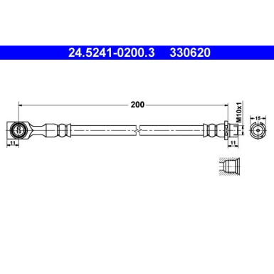 ATE | Bremsschlauch | 24.5241-0200.3