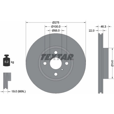 Textar | Bremsscheibe | 92156200