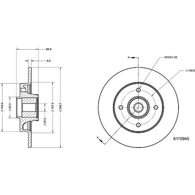 Metzger | Bremsscheibe | 6110945