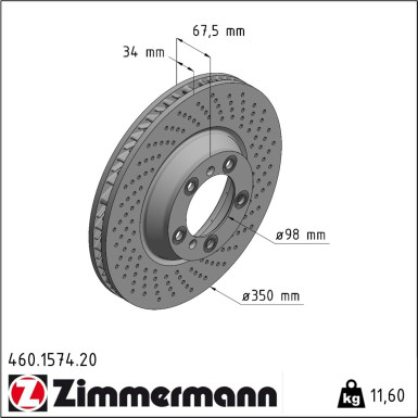 Zimmermann | Bremsscheibe | 460.1574.20