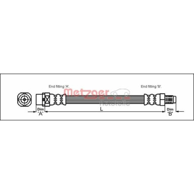 Metzger | Bremsschlauch | 4110044