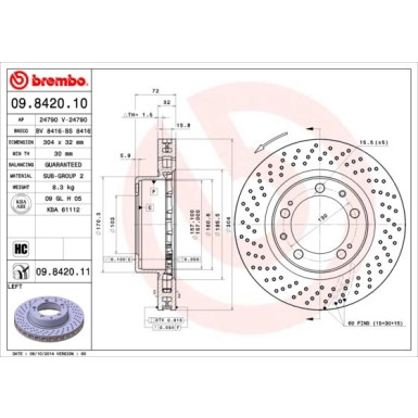 Brembo | Bremsscheibe | 09.8420.11