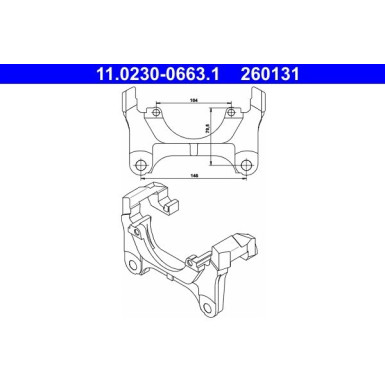 ATE | Halter, Bremssattel | 11.0230-0663.1