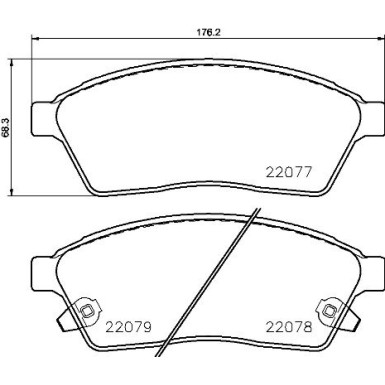 Brembo | Bremsbelagsatz, Scheibenbremse | P 09 009