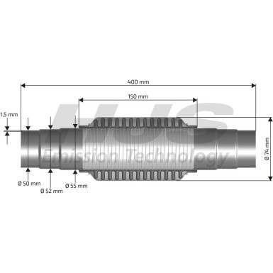 HJS | Flexrohr, Abgasanlage | 83 00 8568