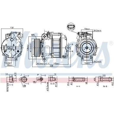 Nissens | Kompressor, Klimaanlage | 890037