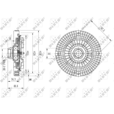 NRF | Kupplung, Kühlerlüfter | 49642