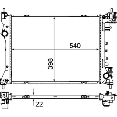 Mahle | Kühler, Motorkühlung | CR 2056 000S