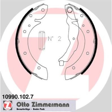 Zimmermann | Bremsbackensatz | 10990.102.7